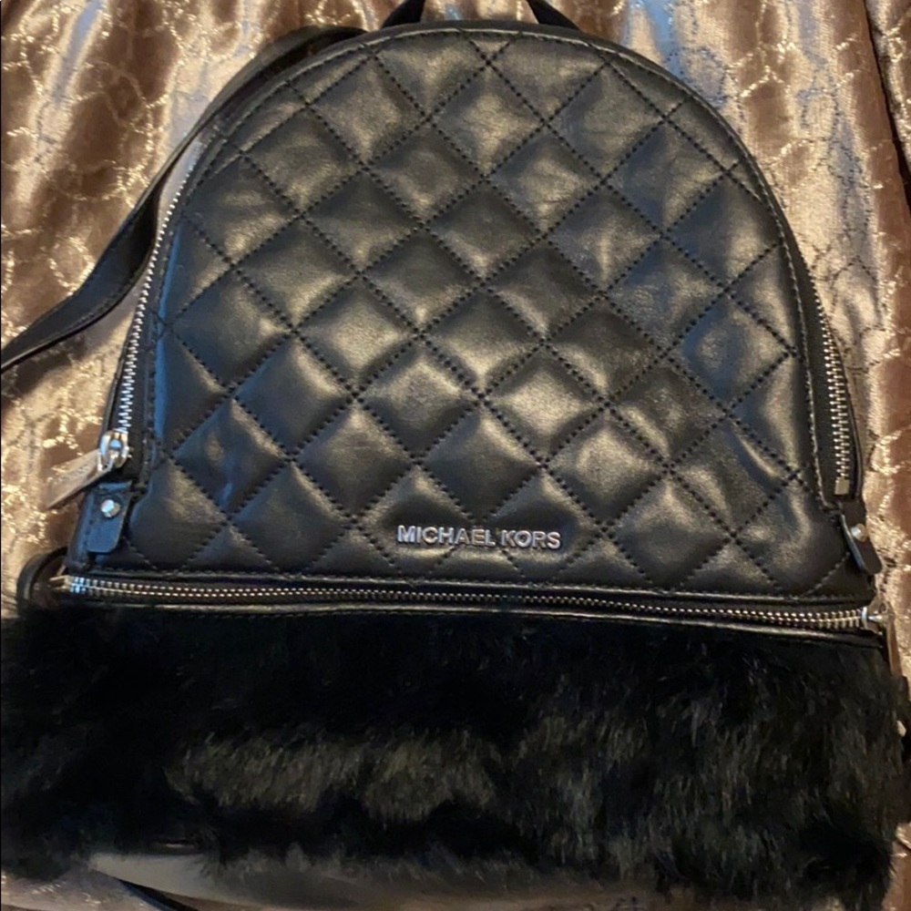Michael Kors Backpack with rabbit fur Like new